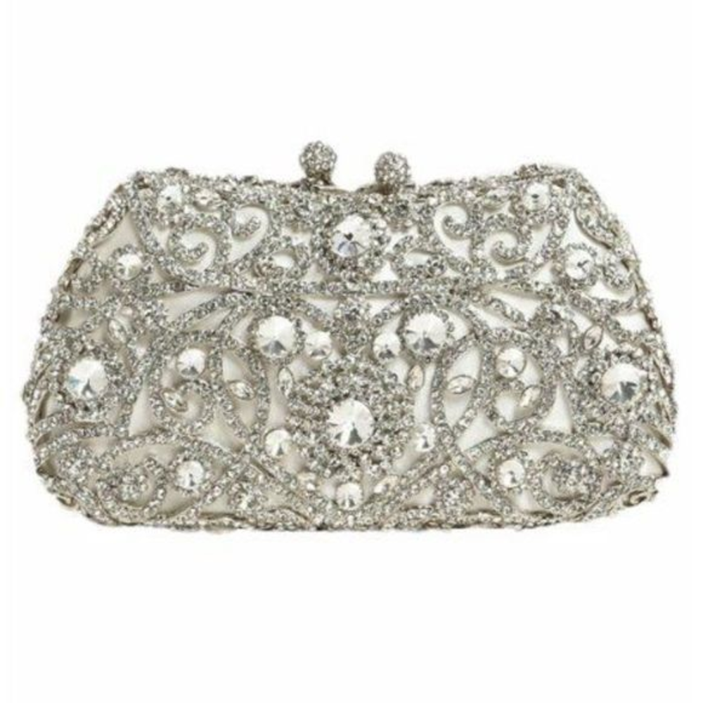 NWOT TASHA‎ 'Princess' Clutch - Metallic